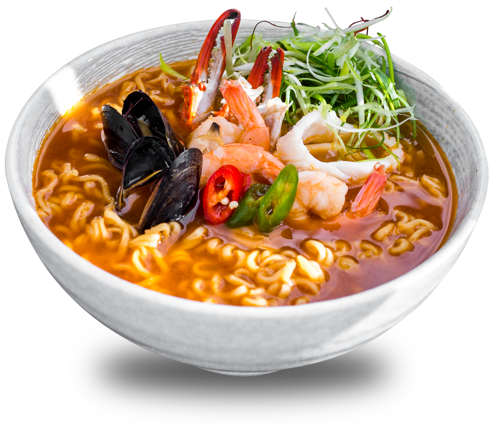 Ramen noodle soup served by MOA Korean BBQ and Bar