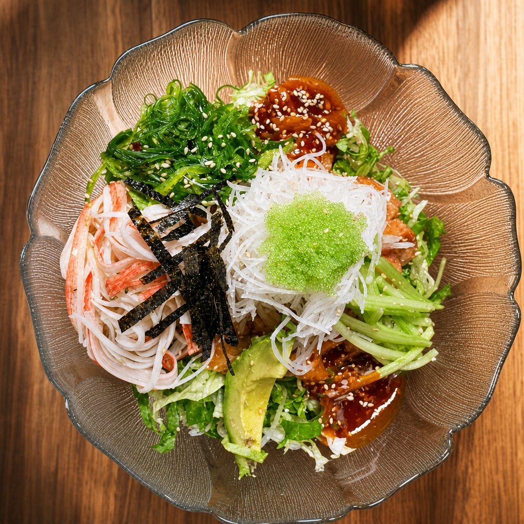 Korean Salmon Poke Bowl / Hwe-deopbap.